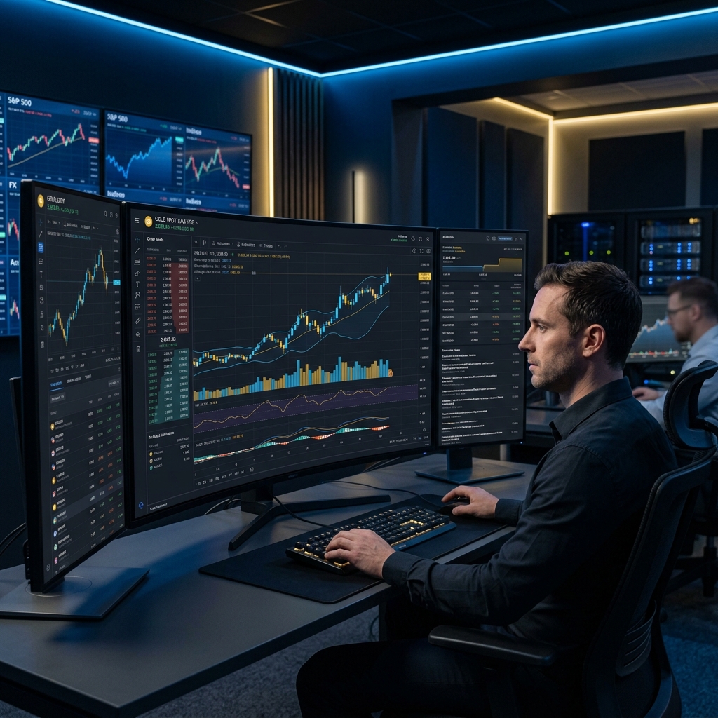 Modern trading control room